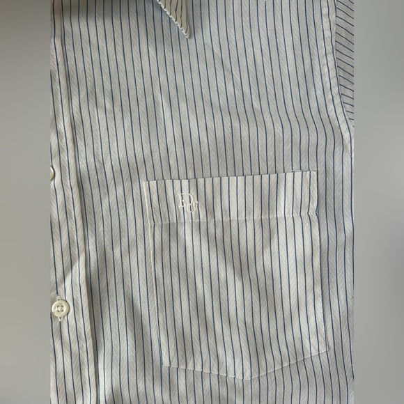 Dior Men's White Striped Button Down Shirt - Picture 3 of 10